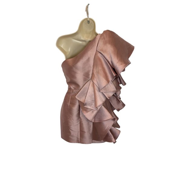 Solace London The Rio One Shoulder Mini Dress in Pink NWT - Size 4 - Picture 7 of 11